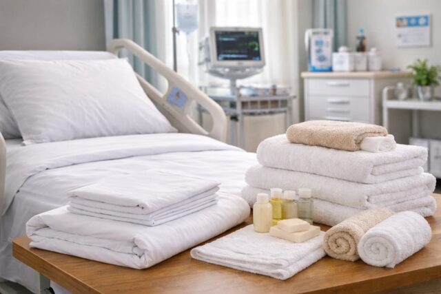 Lenjerie de pat pentru salon de spital sau clinică